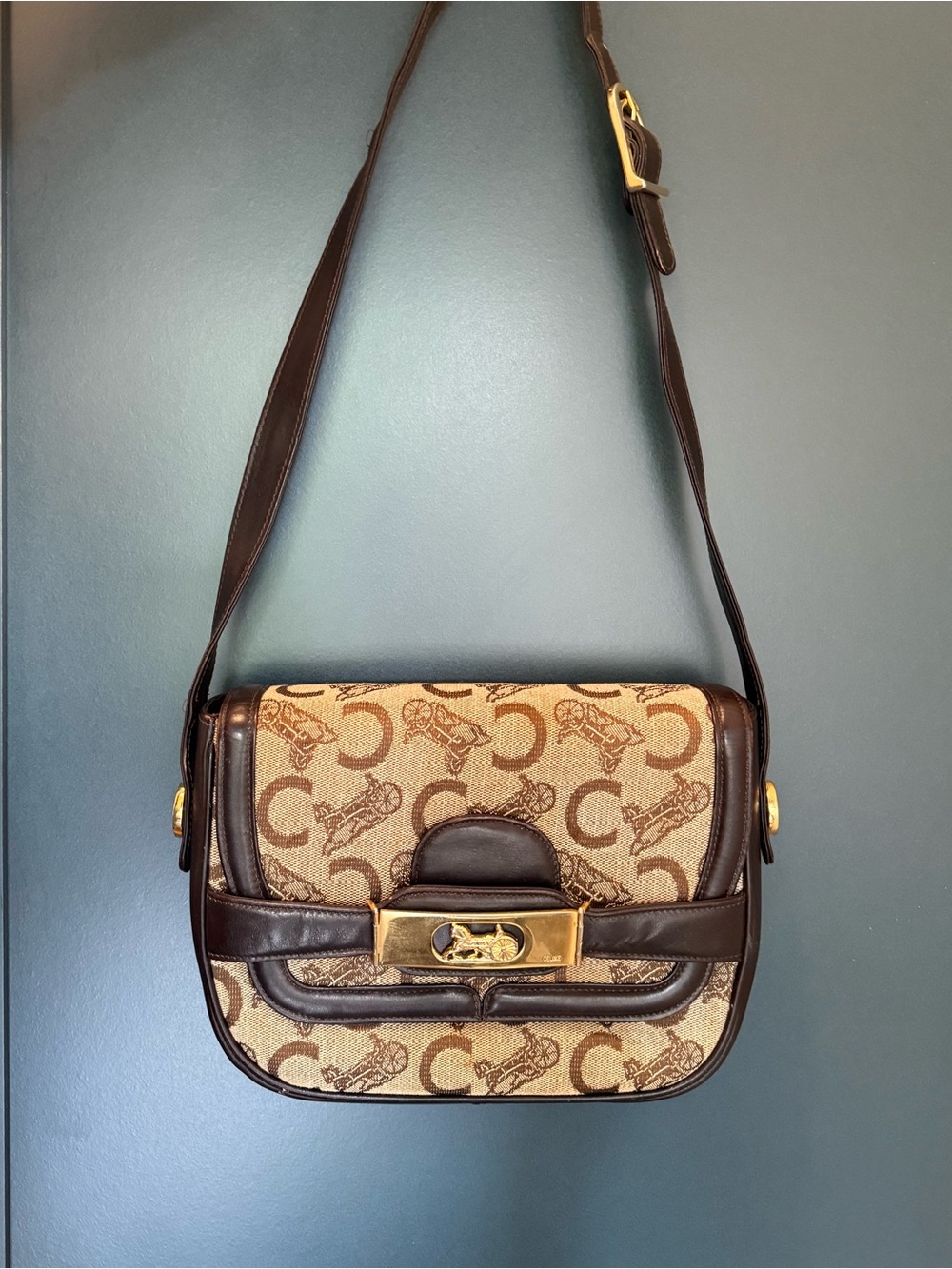 Celine Vintage ‘70s C Sulky / C Macadam Horse Carriage shoulder bag - Picture 16 of 16